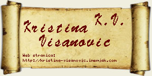 Kristina Višanović vizit kartica